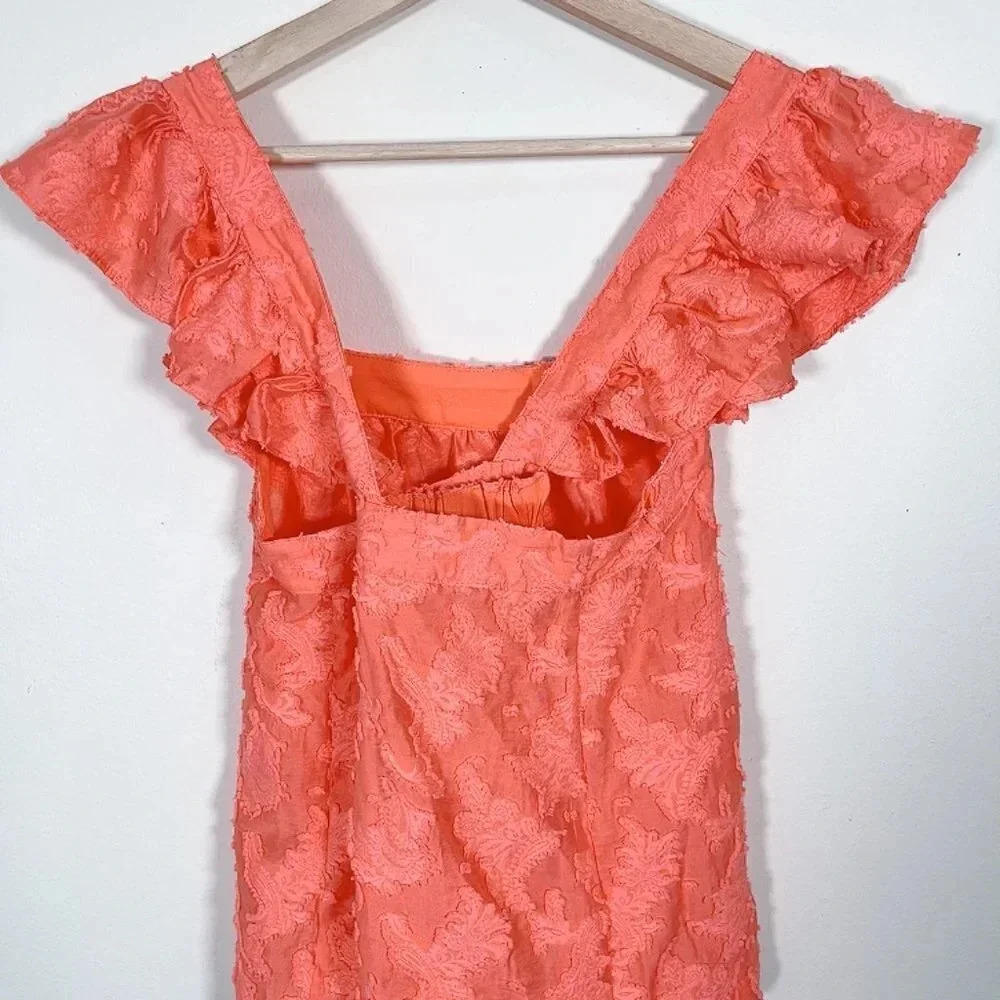 Anthropologie Coral Crossback Ruffled Top - Picture 12 of 14